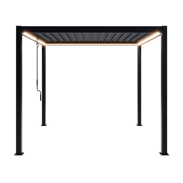 Pergola NORDVIC Skyline LED 3x3 m Antracyt, 100% Aluminiowa 765266