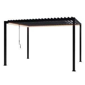 Pergola NORDVIC Skyline LED 3×4 m Antracyt, 100% Aluminiowa 765263