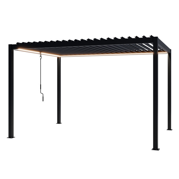 Pergola NORDVIC Skyline LED 3x4 m Antracyt, 100% Aluminiowa 765263