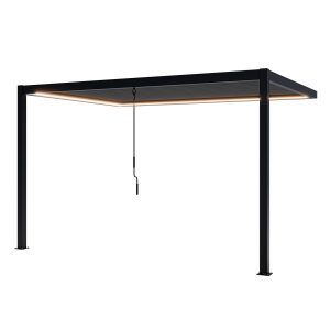 Pergola NORDVIC Skyline Przyścienna LED 3×4 m Antracyt 765265