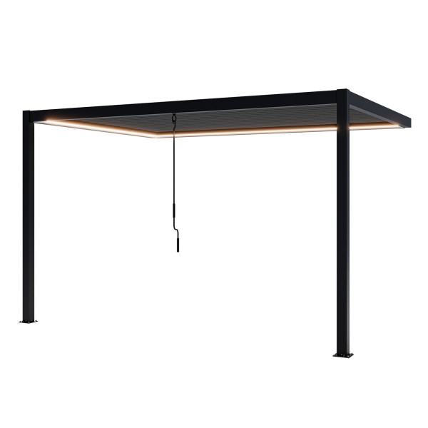 Pergola NORDVIC Skyline Przyścienna LED 3x4 m Antracyt 765265