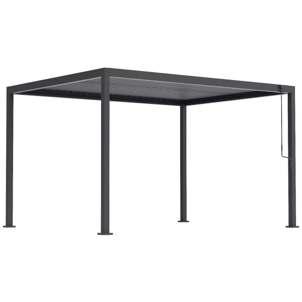 Pergola Ogrodowa Bioklimatyczna Stalowa NORDVIC Sola 3x4 m Antracyt 989773