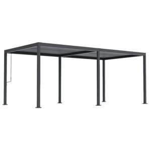 Pergola Ogrodowa Bioklimatyczna Stalowa NORDVIC Sola 3×6 m Antracyt 1049610