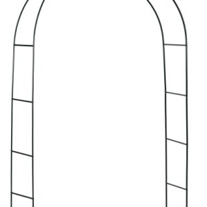 Pergola ogrodowa czarna łuk na kwiaty 240x140cm + kotwy Plonos 510743