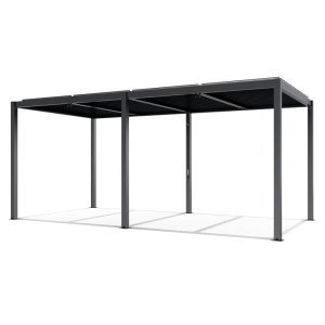 Pergola ogrodowa Luxe 5.8x4m aluminiowa z oświetleniem LED antracyt 1037242