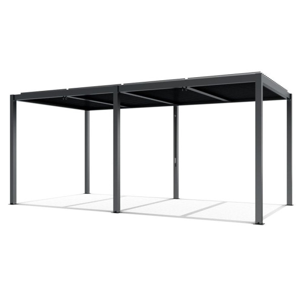 Pergola ogrodowa Luxe 5.8x4m aluminiowa z oświetleniem LED antracyt 1037242