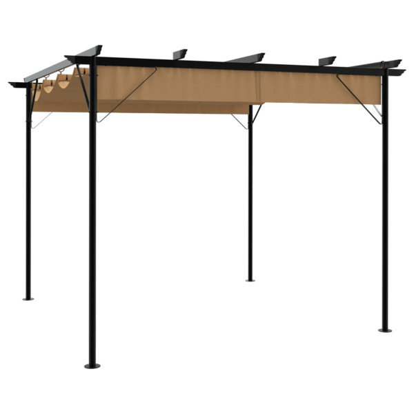Pergola Taupe Stal vidaXL 260253