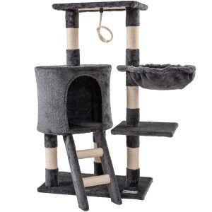 Pięciopoziomowy drapak dla kotów Szary 75 cm PJ-045 436796 Pięciopoziomowy drapak dla kotów Szary 75 cm PJ-045 436796