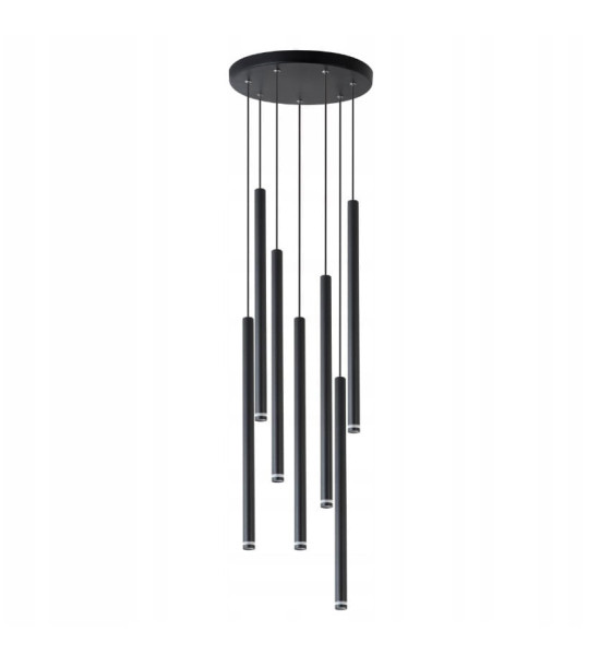 Piero lampa wisząca 7xG9 czarna matowa 100 cm 1060952