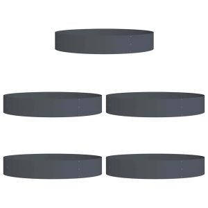 Pierścień doniczki 5 pcs Antracyt 120 x 120 x 20 cm 932661