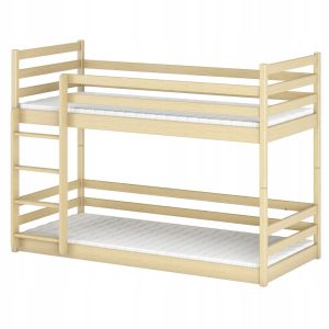 Piętrowe łóżko montessori dla rodzeństwa MINI 90×180 sosnowe ze stelażem 873394 Piętrowe łóżko montessori dla rodzeństwa MINI 90×180 sosnowe ze stelażem 873394