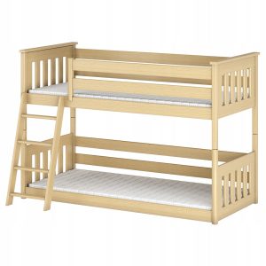 Piętrowe łóżko podłogowe z barierkami KEVIN 80×190 sosnowe od producenta 871528 Piętrowe łóżko podłogowe z barierkami KEVIN 80×190 sosnowe od producenta 871528