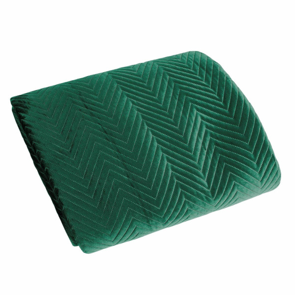 Pikowana narzuta SOFIA 170x210 cm ZIELONA pled koc 687269