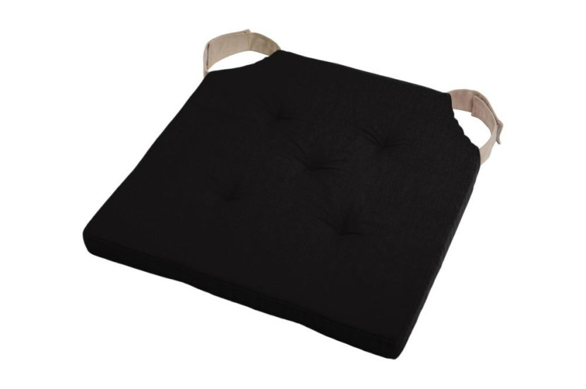 Pikowana poduszka duo 38x38, czarno-beżowa, elegancka 701449