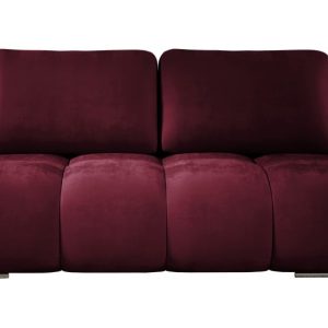Pikowana sofa z funkcją spania na sprężynach MISTY burgundowy welur 813656 Pikowana sofa z funkcją spania na sprężynach MISTY burgundowy welur 813656