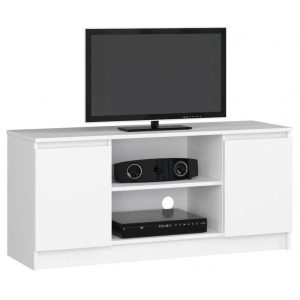 Szafka rtv, półki, NOVA, 120x40x55 cm, biel, mat | TYLETEGOTU 988744 Szafka rtv, półki, NOVA, 120x40x55 cm, biel, mat | TYLETEGOTU 988744