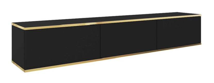 Szafka rtv POLO wisząca 175 cm - czarna 347862