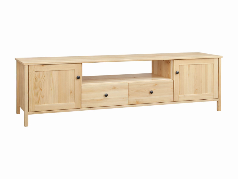 Szafka RTV Prestige 180 cm drewniana, 2 szuflady i drzwiczki, kolor sosna 937561