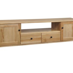 Szafka RTV Prestige 180 cm drewniana, szuflady i drzwiczki, kolor dębowy 765043 Szafka RTV Prestige 180 cm drewniana, szuflady i drzwiczki, kolor dębowy 765043