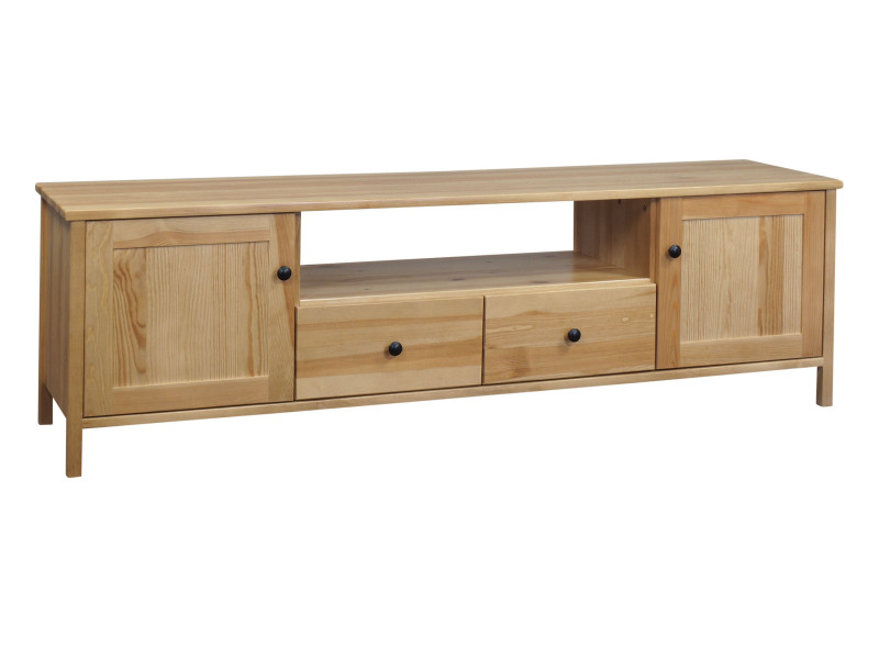 Szafka RTV Prestige 180 cm drewniana, szuflady i drzwiczki, kolor dębowy 765043