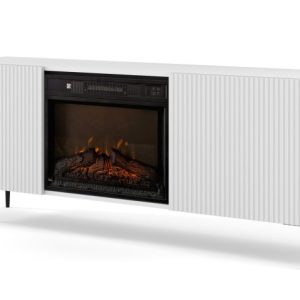 Szafka RTV RAVENNA 2D 170 cm z kominkiem elektrycznym biały mat 512291 Szafka RTV RAVENNA 2D 170 cm z kominkiem elektrycznym biały mat 512291