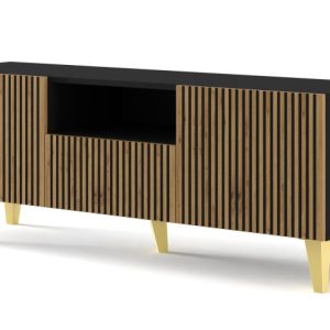 Szafka RTV Ravenna F 150 cm 2D1S czarny / artisan 240594 Szafka RTV Ravenna F 150 cm 2D1S czarny / artisan 240594