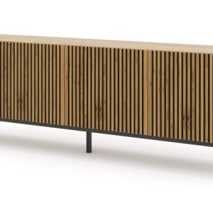 Szafka RTV RAVENNA F 200 cm 4D dąb artisan + RAMA CZARNA 240534 Szafka RTV RAVENNA F 200 cm 4D dąb artisan + RAMA CZARNA 240534