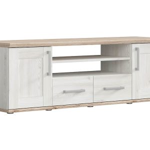 Szafka RTV Romance 152 cm z 2 drzwiami i 2 szufladami modrzew sibiu jasny 16874 Szafka RTV Romance 152 cm z 2 drzwiami i 2 szufladami modrzew sibiu jasny 16874