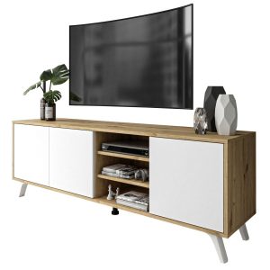 Szafka RTV SANAYI III dąb artisan/biały mat 96747
