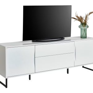 Szafka RTV Santana 180 cm z 2 drzwiami i 2 szufladami biały 838290