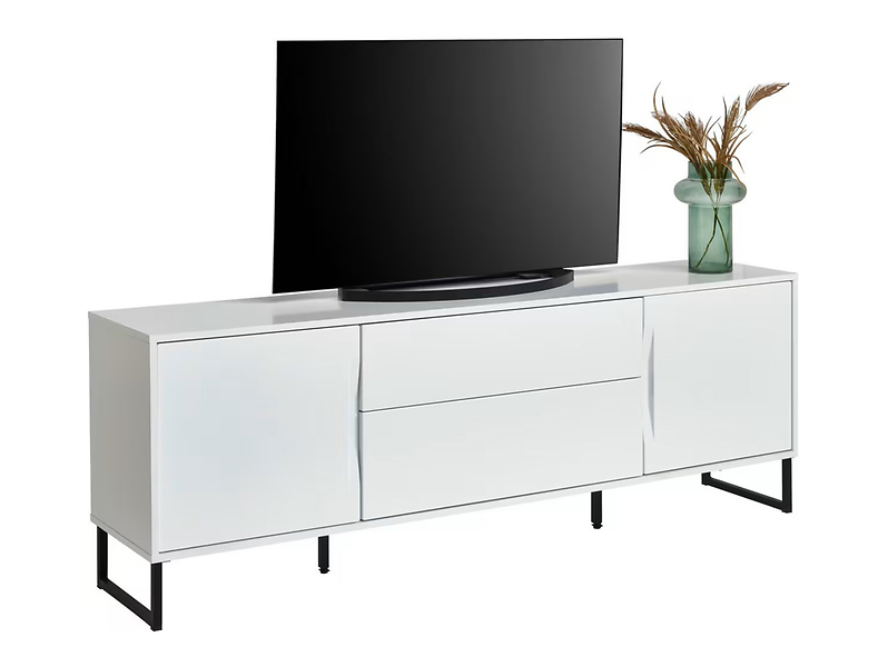 Szafka RTV Santana 180 cm z 2 drzwiami i 2 szufladami biały 838290