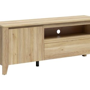 Szafka RTV Sawira II 160 cm z drzwiami i szufladą dąb mauvella 1059575