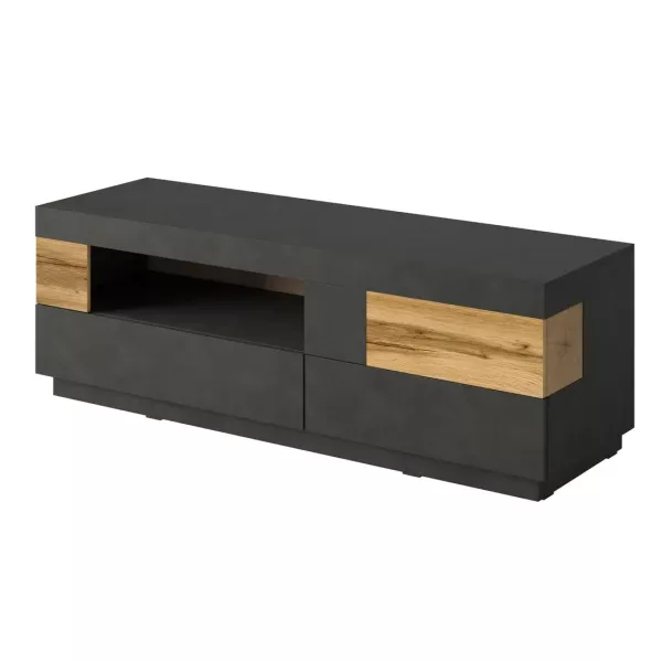 Szafka RTV SILKE 2S1KL 160cm matera/dąb wotan 638956