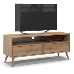 Szafka rtv, SKAND, 120x40x50 cm, dąb, mat | TYLETEGOTU 509670 Szafka rtv, SKAND, 120x40x50 cm, dąb, mat | TYLETEGOTU 509670