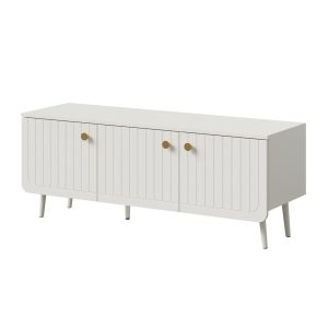 Szafka RTV stojąca Chloe 3D 125 Biała (2 kolory uchwytu) 806724 Szafka RTV stojąca Chloe 3D 125 Biała (2 kolory uchwytu) 806724
