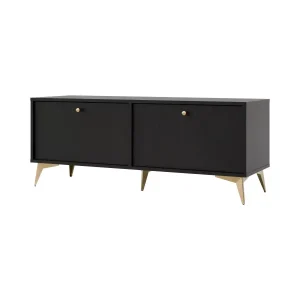 Szafka RTV stojąca do salonu Sakai 1 2K T302 Czarny 716271 Szafka RTV stojąca do salonu Sakai 1 2K T302 Czarny 716271