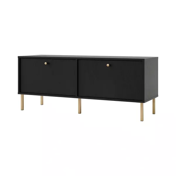 Szafka RTV stojąca do salonu Sakai 2 2K T302 Czarny 716277