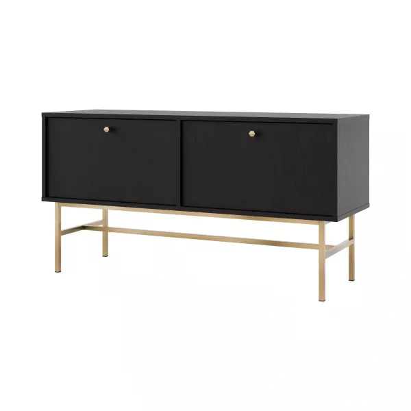 Szafka RTV stojąca do salonu Sakai 3 2K T302 Czarny 716280