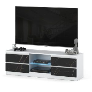 Szafka rtv stolik duży 4 szuflady 138cm biały san sebastian 713172 Szafka rtv stolik duży 4 szuflady 138cm biały san sebastian 713172