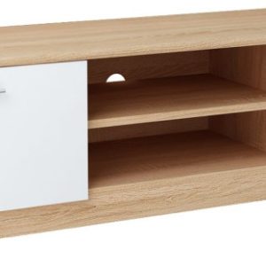 Szafka RTV, stolik, K028, 160x41x36 cm, dąb sonoma, biel, ma 616674 Szafka RTV, stolik, K028, 160x41x36 cm, dąb sonoma, biel, ma 616674