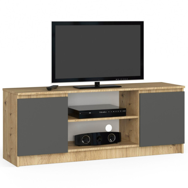 Szafka rtv, stolik, NOVA, 140x40x55, artisan, grafit szary | TYLETEGOTU 988734