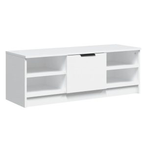 Szafka RTV Stolik Pod Telewizor Szafka Półka Biała 102×35.5×36.5 cm 769722 Szafka RTV Stolik Pod Telewizor Szafka Półka Biała 102×35.5×36.5 cm 769722