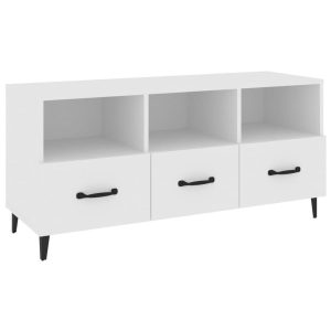 Szafka RTV Stolik Pod Telewizor Szafka Półka Biała 102x35x50 cm 764486 Szafka RTV Stolik Pod Telewizor Szafka Półka Biała 102x35x50 cm 764486