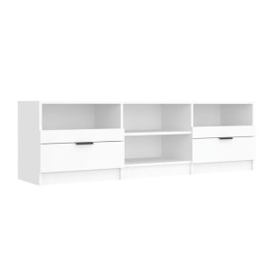 Szafka RTV Stolik Pod Telewizor Szafka Półka Biała 150×33.5×45 cm 764344 Szafka RTV Stolik Pod Telewizor Szafka Półka Biała 150×33.5×45 cm 764344