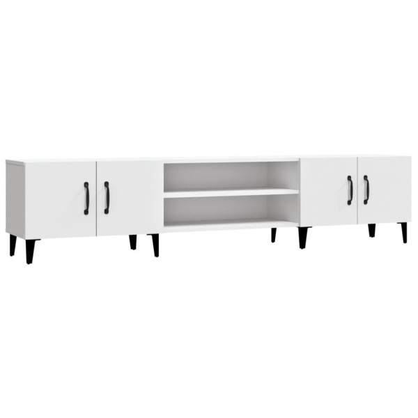 Szafka RTV Stolik Pod Telewizor Szafka Półka Biała 180x31.5x40 cm 765059