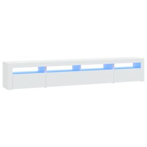 Szafka RTV Stolik Pod Telewizor Szafka Półka Biała LED 240x35x40 cm 766359 Szafka RTV Stolik Pod Telewizor Szafka Półka Biała LED 240x35x40 cm 766359