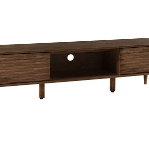 Szafka RTV stolik pod TV ciemne drewno 281074 Szafka RTV stolik pod TV ciemne drewno 281074