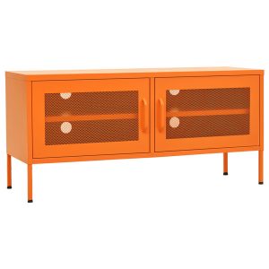 Szafka RTV Stolik Półka Pod Telewizor Stalowa 105x35x50 cm 763558 Szafka RTV Stolik Półka Pod Telewizor Stalowa 105x35x50 cm 763558