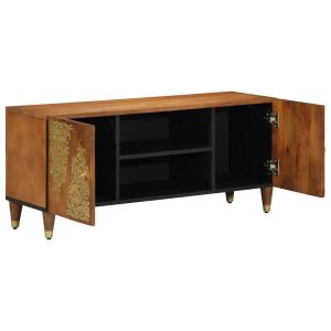 Szafka RTV Stolik Półka Szafka Pod Telewizor Do Salonu 105 x 33.5 x 46 cm 868552 Szafka RTV Stolik Półka Szafka Pod Telewizor Do Salonu 105 x 33.5 x 46 cm 868552