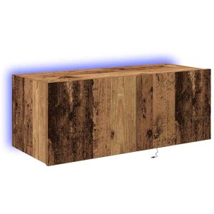 Szafka RTV Stolik Półka Szafka Pod Telewizor Do Salonu LED 80 x 35 x 31 cm 866653 Szafka RTV Stolik Półka Szafka Pod Telewizor Do Salonu LED 80 x 35 x 31 cm 866653